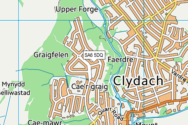 SA6 5DQ map - OS VectorMap District (Ordnance Survey)