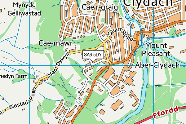 SA6 5DY map - OS VectorMap District (Ordnance Survey)