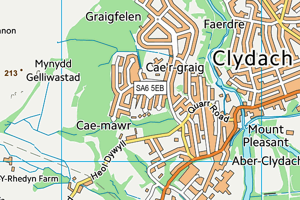 SA6 5EB map - OS VectorMap District (Ordnance Survey)