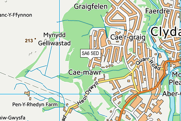 SA6 5ED map - OS VectorMap District (Ordnance Survey)