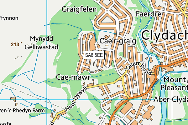 SA6 5EE map - OS VectorMap District (Ordnance Survey)