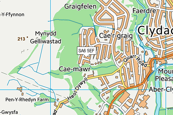 SA6 5EF map - OS VectorMap District (Ordnance Survey)