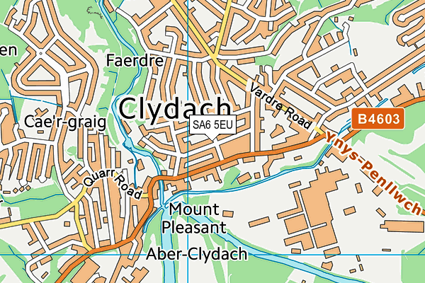 Clydach Primary school map (SA6 5EU) - OS VectorMap District (Ordnance Survey)