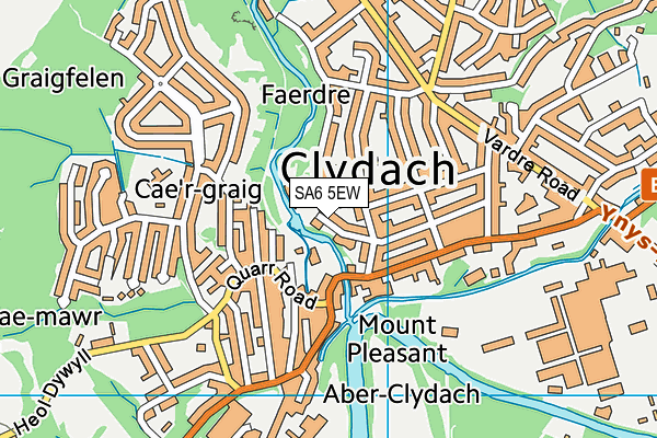 SA6 5EW map - OS VectorMap District (Ordnance Survey)