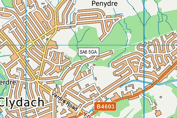 SA6 5GA map - OS VectorMap District (Ordnance Survey)