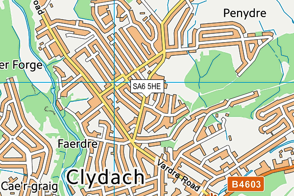 Ysgol Gynradd Gymraeg Gellionnen map (SA6 5HE) - OS VectorMap District (Ordnance Survey)