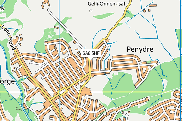 SA6 5HF map - OS VectorMap District (Ordnance Survey)