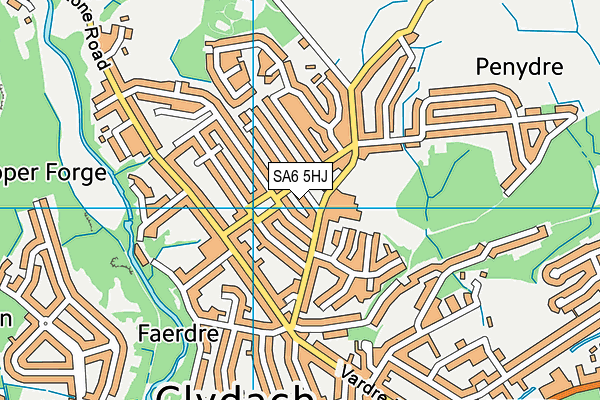 SA6 5HJ map - OS VectorMap District (Ordnance Survey)