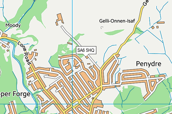 SA6 5HQ map - OS VectorMap District (Ordnance Survey)