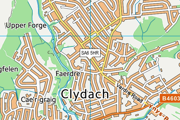 SA6 5HR map - OS VectorMap District (Ordnance Survey)