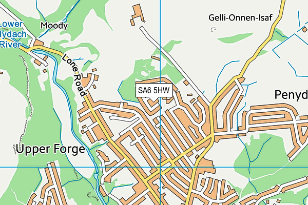 SA6 5HW map - OS VectorMap District (Ordnance Survey)