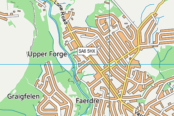 SA6 5HX map - OS VectorMap District (Ordnance Survey)