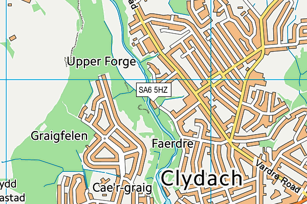 SA6 5HZ map - OS VectorMap District (Ordnance Survey)