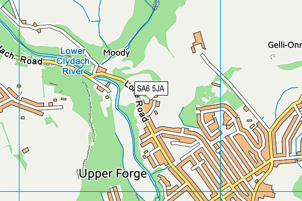 SA6 5JA map - OS VectorMap District (Ordnance Survey)