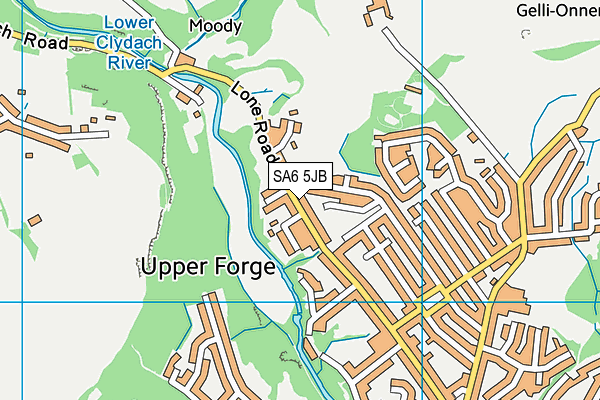 SA6 5JB map - OS VectorMap District (Ordnance Survey)