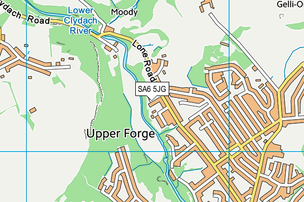SA6 5JG map - OS VectorMap District (Ordnance Survey)