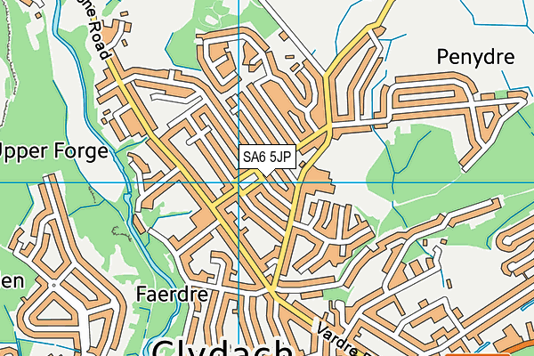 SA6 5JP map - OS VectorMap District (Ordnance Survey)