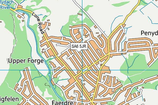SA6 5JR map - OS VectorMap District (Ordnance Survey)