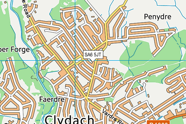 SA6 5JT map - OS VectorMap District (Ordnance Survey)