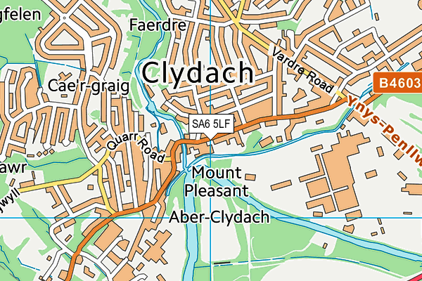 SA6 5LF map - OS VectorMap District (Ordnance Survey)