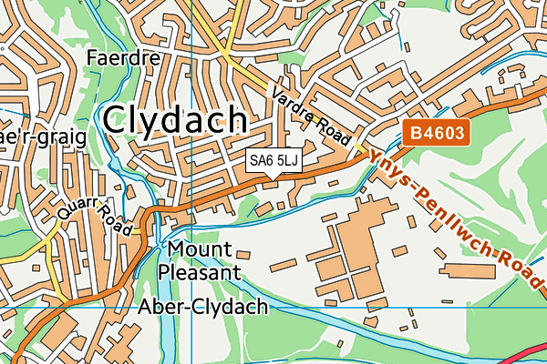 SA6 5LJ map - OS VectorMap District (Ordnance Survey)