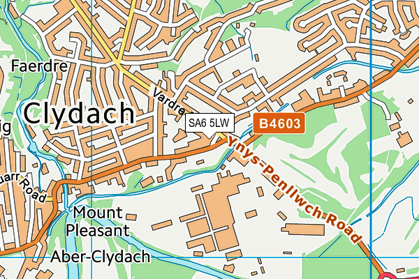 SA6 5LW map - OS VectorMap District (Ordnance Survey)