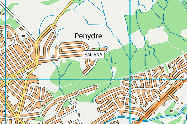 SA6 5NA map - OS VectorMap District (Ordnance Survey)