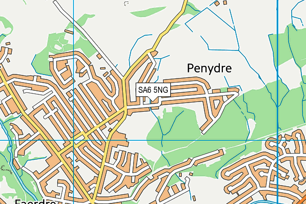 SA6 5NG map - OS VectorMap District (Ordnance Survey)