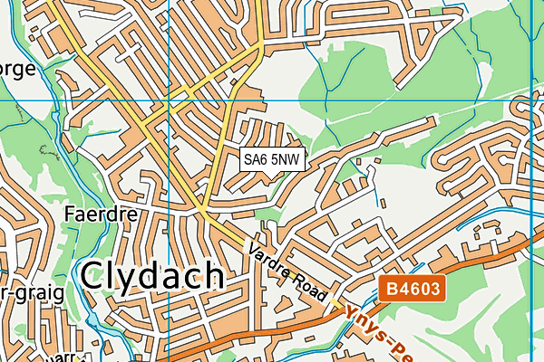 SA6 5NW map - OS VectorMap District (Ordnance Survey)