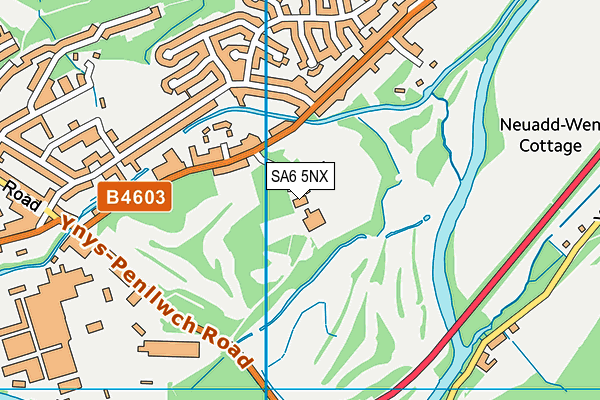 St Joseph's Catholic Primary School map (SA6 5NX) - OS VectorMap District (Ordnance Survey)