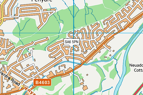 SA6 5PN map - OS VectorMap District (Ordnance Survey)