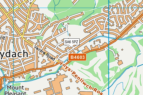 SA6 5PZ map - OS VectorMap District (Ordnance Survey)