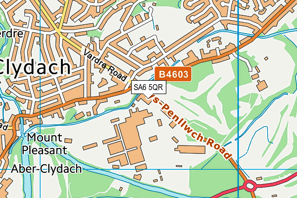 SA6 5QR map - OS VectorMap District (Ordnance Survey)