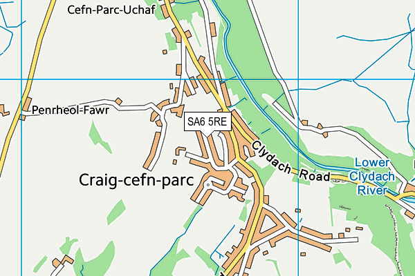 SA6 5RE map - OS VectorMap District (Ordnance Survey)