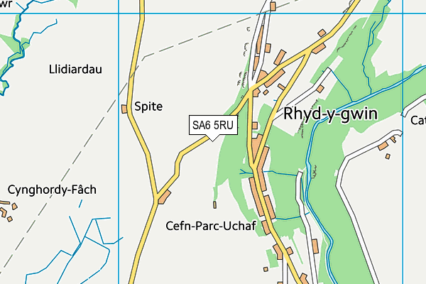 SA6 5RU map - OS VectorMap District (Ordnance Survey)