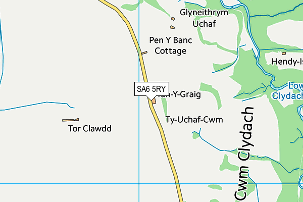 SA6 5RY map - OS VectorMap District (Ordnance Survey)