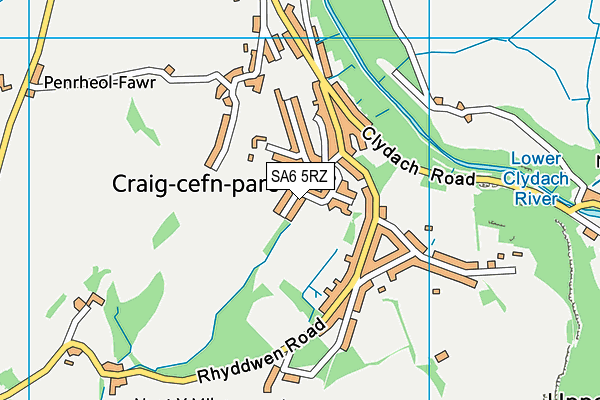 SA6 5RZ map - OS VectorMap District (Ordnance Survey)