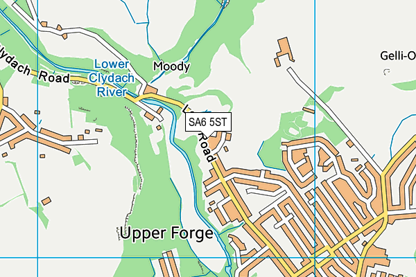 SA6 5ST map - OS VectorMap District (Ordnance Survey)