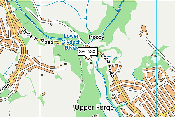 SA6 5SX map - OS VectorMap District (Ordnance Survey)