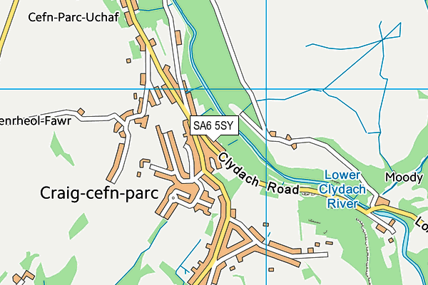 SA6 5SY map - OS VectorMap District (Ordnance Survey)