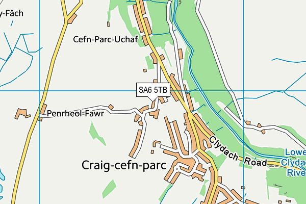SA6 5TB map - OS VectorMap District (Ordnance Survey)
