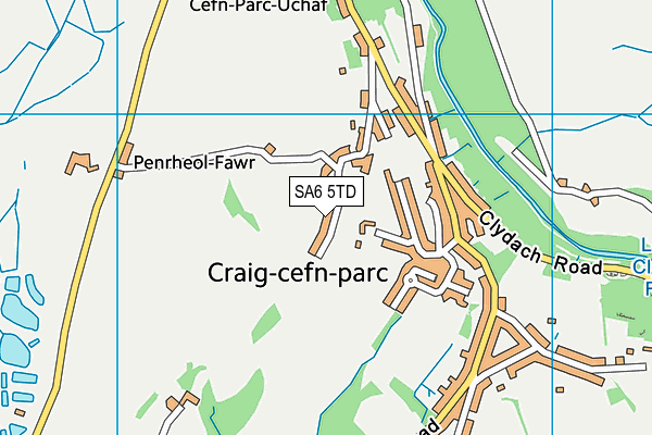 SA6 5TD map - OS VectorMap District (Ordnance Survey)