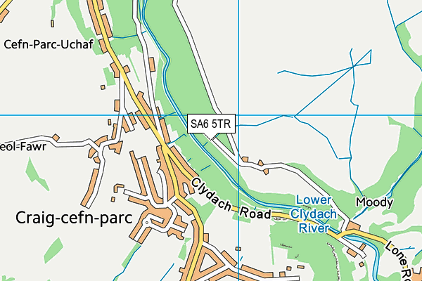 SA6 5TR map - OS VectorMap District (Ordnance Survey)