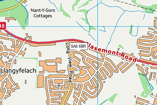 SA6 6BR map - OS VectorMap District (Ordnance Survey)