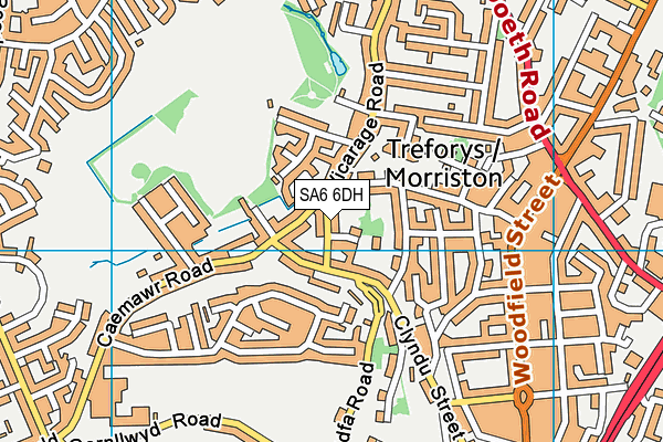 SA6 6DH map - OS VectorMap District (Ordnance Survey)