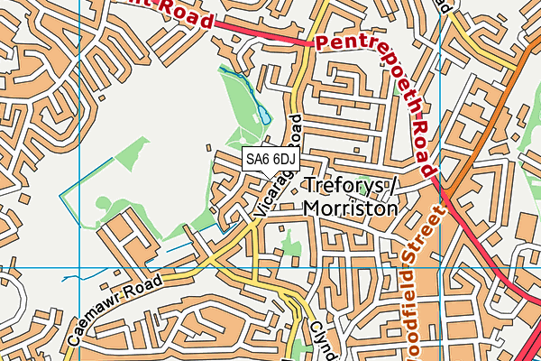 SA6 6DJ map - OS VectorMap District (Ordnance Survey)