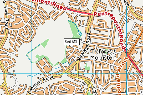 SA6 6DL map - OS VectorMap District (Ordnance Survey)