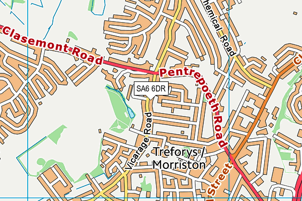 SA6 6DR map - OS VectorMap District (Ordnance Survey)