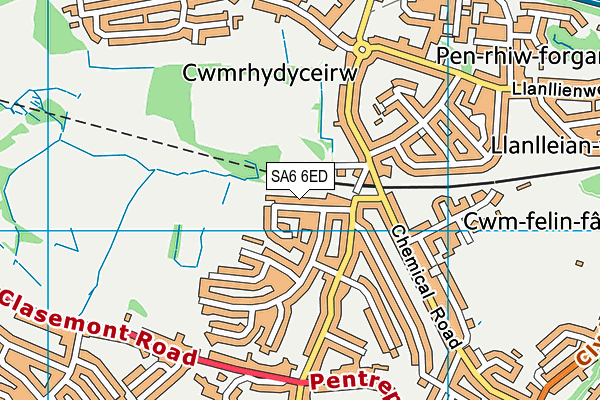 SA6 6ED map - OS VectorMap District (Ordnance Survey)