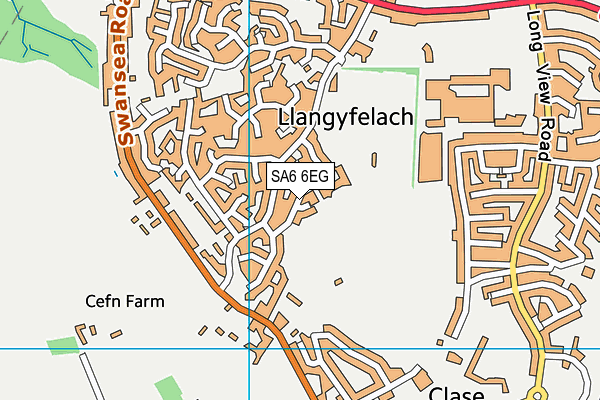 SA6 6EG map - OS VectorMap District (Ordnance Survey)